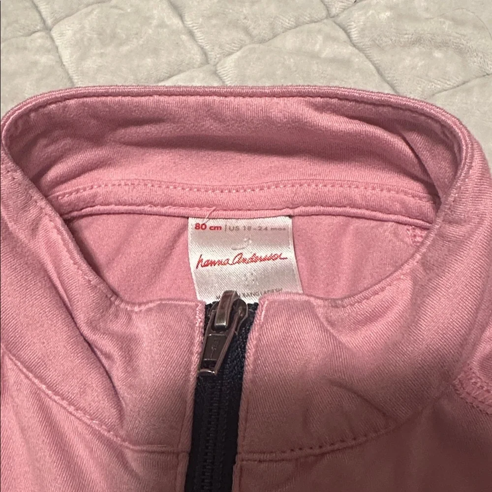 Hanna Andersson blue and pink‎ baby girl toddler track jacket 18-24 months
